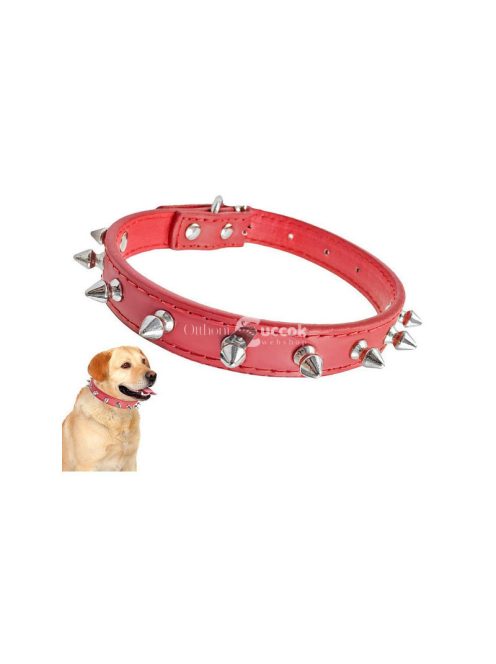 Tüskés kutya nyakörv öko bőr, állítható méretű, tartós és stílusos kiegészítő kutyáknak