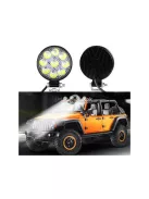 Munkalámpa halogén kör alakú 9 LED 27W nagy teljesítményű keresőfény kültéri és ipari használatra