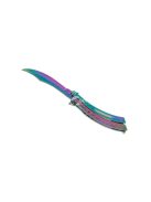 Szivárvány színű éles összecsukható pillangókés szabadtéri használatra