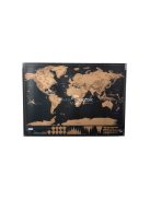 Világ Térkép Utazóknak - Részletes Fali Dekoráció 82 x 59 cm Méretben