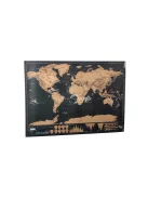 Világ Térkép Utazóknak - Részletes Fali Dekoráció 82 x 59 cm Méretben