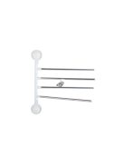 Forgatható fürdőszobai törölközőtartó 4 karos dizájnnal és karácsonyfaág alakú elemekkel