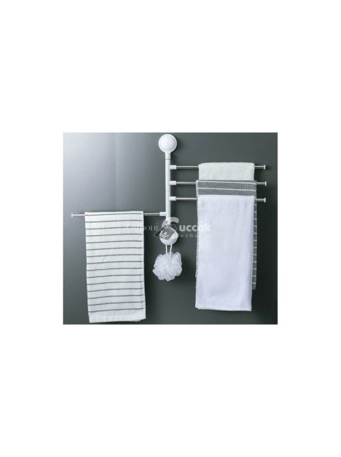 Forgatható fürdőszobai törölközőtartó 4 karos dizájnnal és karácsonyfaág alakú elemekkel