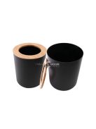 Fürdőszoba Szett 6 az 1-ben – Fekete WC Fogantyúval és Kukával