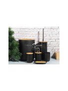 Fürdőszoba Szett 6 az 1-ben – Fekete WC Fogantyúval és Kukával