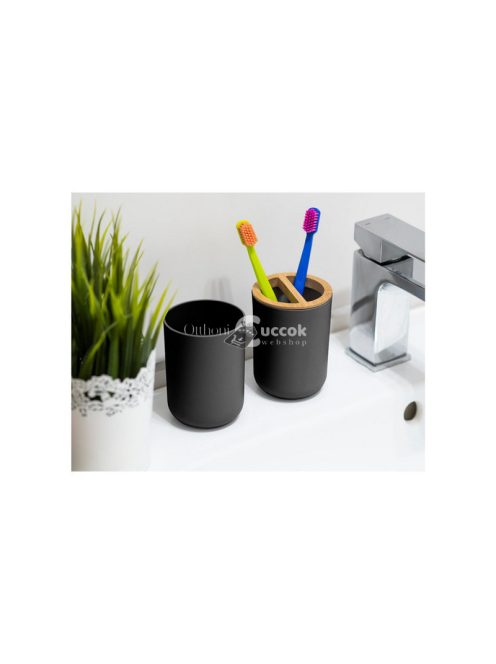 Fürdőszoba Szett 6 az 1-ben – Fekete WC Fogantyúval és Kukával