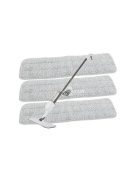 Könnyen tisztítható lapos felmosó spray fejjel és tartalék patrontartóval, hatékony padlóápolásra