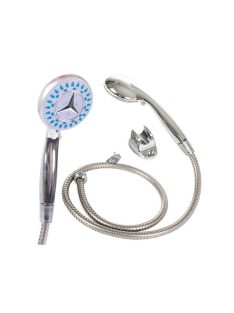   Zuhanykészlet kézi zuhanyfejjel, 3 funkciós állítható zuhanytartóval és flexibilis tömlővel fürdőszobai használatra