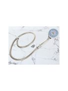 Zuhanykészlet kézi zuhanyfejjel, 3 funkciós állítható zuhanytartóval és flexibilis tömlővel fürdőszobai használatra