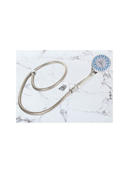 Zuhanykészlet kézi zuhanyfejjel, 3 funkciós állítható zuhanytartóval és flexibilis tömlővel fürdőszobai használatra