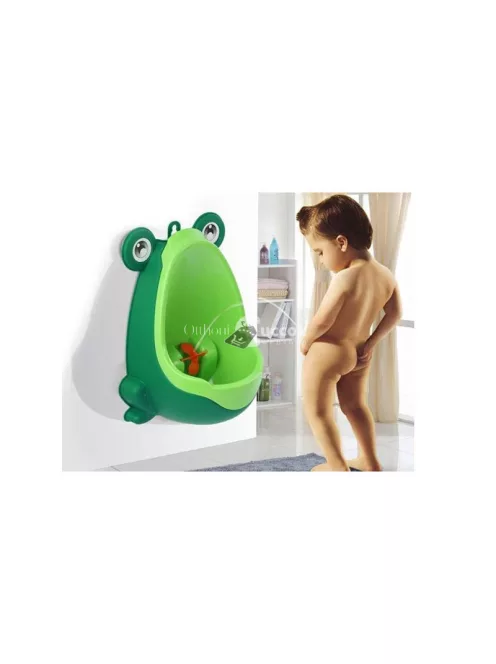 Falra szerelhető béka alakú fiú gyerek piszoár - gyerek WC piszoár fiúknak