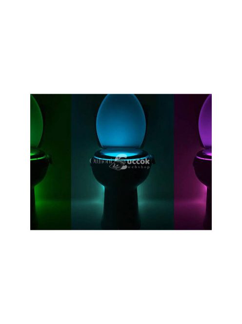 WC fény mozgásérzékelővel és szürkület érzékelővel, praktikus éjszakai világítás fürdőszobába