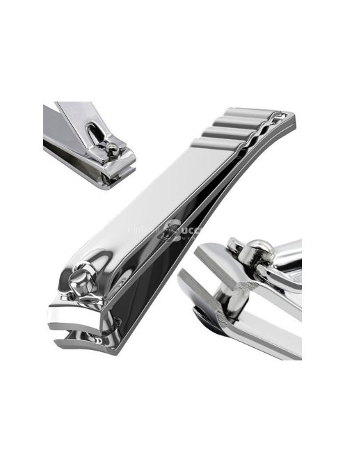 Erős acél körömcsipesz krómozott kivitelben - Manikűr és körömápolás eszköz