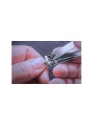 Erős acél körömcsipesz krómozott kivitelben - Manikűr és körömápolás eszköz