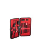 16 darabos manikűr készlet körömvágó ollóval és praktikus tároló tokban