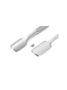 Nemesacél körömápoló spatula és kaparó eszköz hibrid manikűrhöz és pedikűrhöz