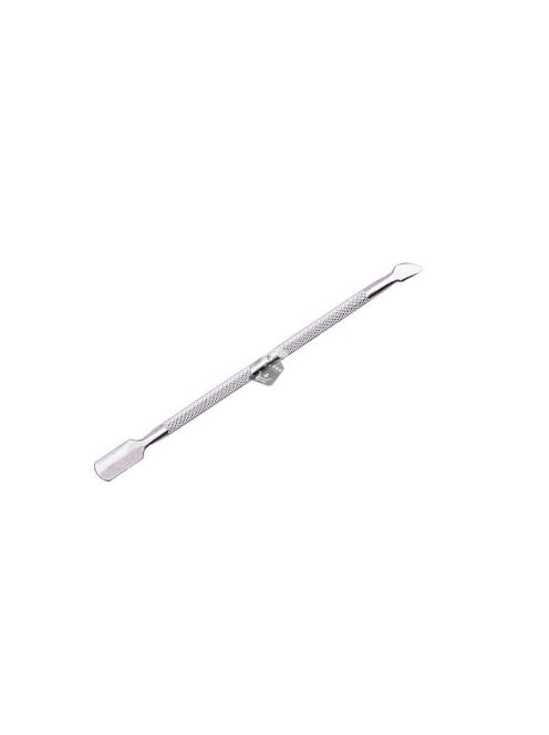 Nemesacél körömápoló spatula és kaparó eszköz hibrid manikűrhöz és pedikűrhöz