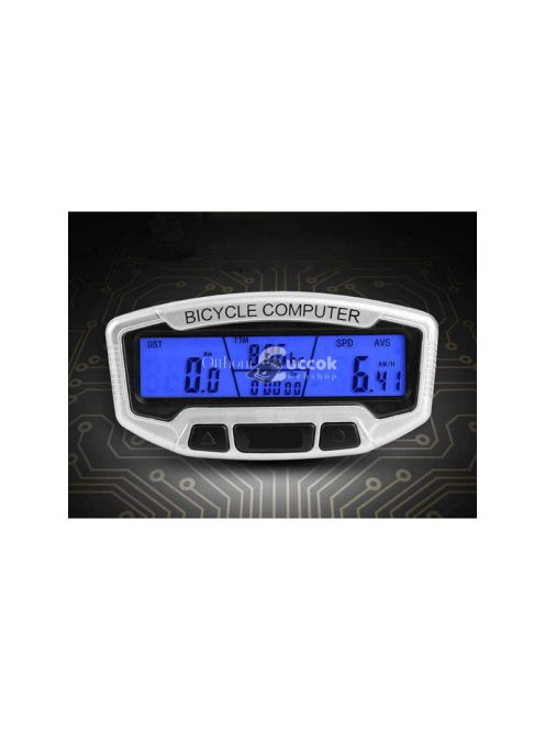 Vízálló LCD kerékpár számláló 28 funkcióval - kerékpáros sebességmérő és távolságmérő eszköz