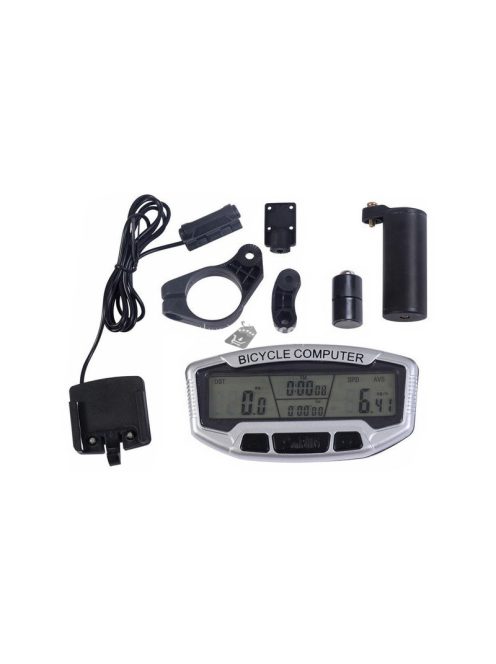 Vízálló LCD kerékpár számláló 28 funkcióval - kerékpáros sebességmérő és távolságmérő eszköz