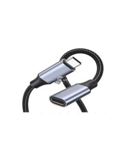   2 méteres fekete USB-C Type C kábel - gyors töltés és adatátvitel, gyári minőségű és tartós kivitel