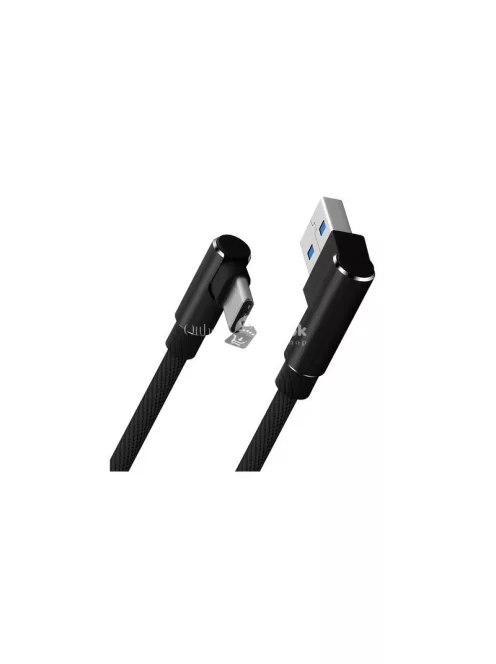 1 méteres USB-C típusú szögletes Quick Charge töltőkábel telefonhoz