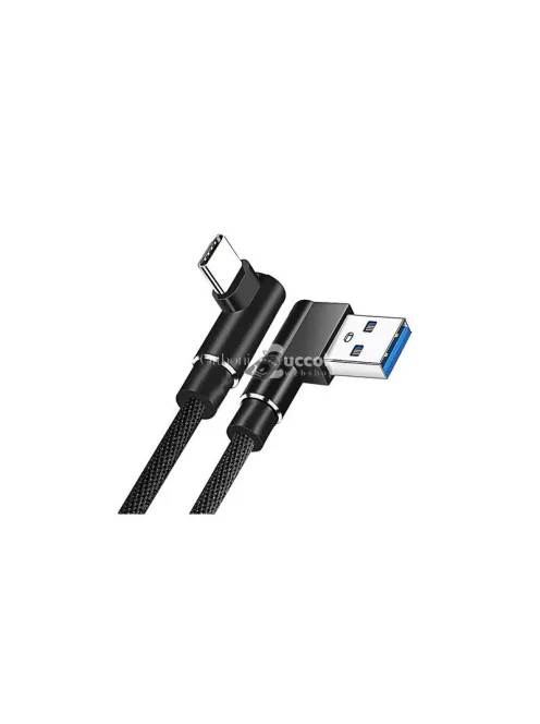 1 méteres USB-C típusú szögletes Quick Charge töltőkábel telefonhoz