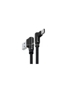 1 méteres USB-C típusú szögletes Quick Charge töltőkábel telefonhoz