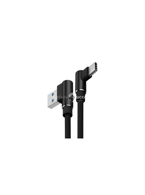 1 méteres USB-C típusú szögletes Quick Charge töltőkábel telefonhoz