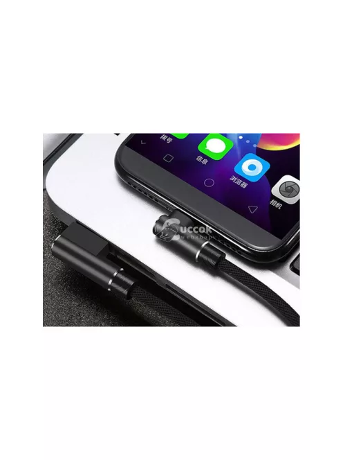 1 méteres USB-C típusú szögletes Quick Charge töltőkábel telefonhoz