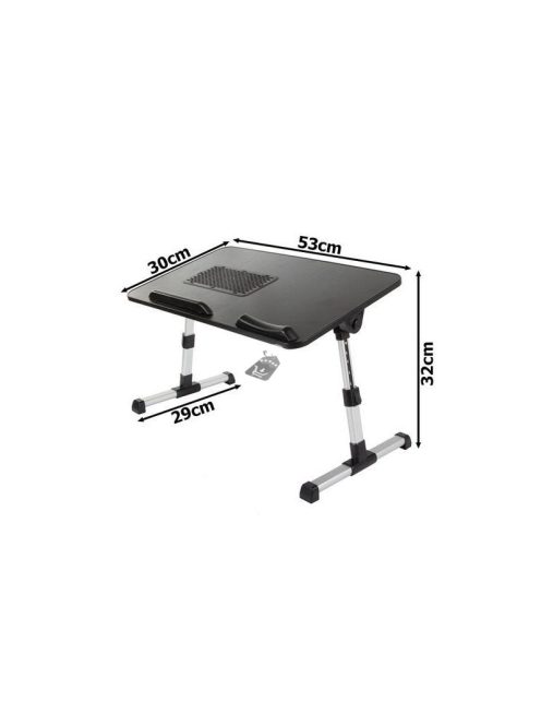 Összecsukható Laptop Asztal Beépített Hűtőventilátorral Kényelmes Használathoz