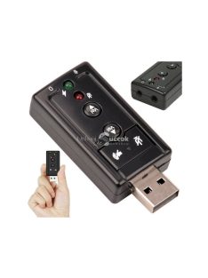   USB 7.1 Hangkártya Mikrofon és Fejhallgató Csatlakozóval Számítógépes Audióhoz