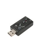 USB 7.1 Hangkártya Mikrofon és Fejhallgató Csatlakozóval Számítógépes Audióhoz