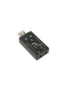USB 7.1 Hangkártya Mikrofon és Fejhallgató Csatlakozóval Számítógépes Audióhoz