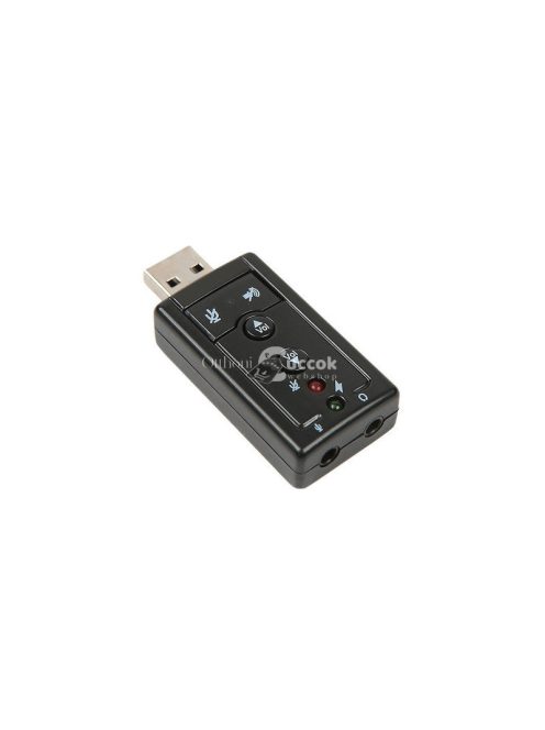 USB 7.1 Hangkártya Mikrofon és Fejhallgató Csatlakozóval Számítógépes Audióhoz