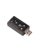 USB 7.1 Hangkártya Mikrofon és Fejhallgató Csatlakozóval Számítógépes Audióhoz