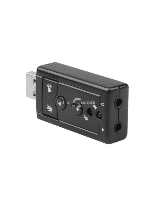 USB 7.1 Hangkártya Mikrofon és Fejhallgató Csatlakozóval Számítógépes Audióhoz