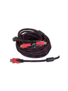   Nagysebességű HDMI 1.4 kábel 10 méter hosszú, rézvezetékes, 48 bit színmélységű, 3D és UHD támogatással.