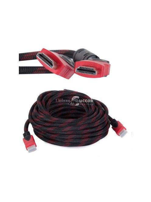 Nagysebességű HDMI 1.4 kábel 10 méter hosszú, rézvezetékes, 48 bit színmélységű, 3D és UHD támogatással.