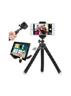   Rugalmas okostelefon tartó állvány - selfie bot és tripod stand funkcióval, flexibilis telefon rögzítő