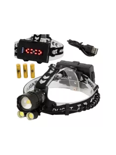   Erőteljes Bailong XHP160 LED fejlámpa beépített powerbankkal és állítható zoom funkcióval