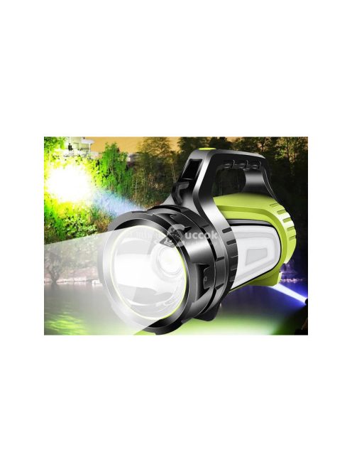 Újratölthető LED zseblámpa kereső lámpa powerbank funkcióval - erősített változat kültéri használatra