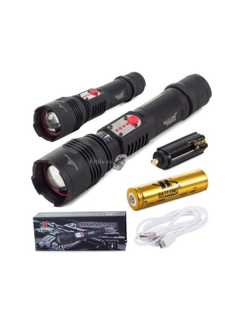 Bailong Taktikai Zseblámpa Cree LED Technológiával és USB Töltési Lehetőséggel