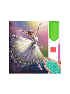   Gyémántfestés Balett Szett - Kreatív Hobbi Gyémánt Mozaik Festmény Balett Táncos Mintával