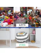 Plüss tároló babzsák gyerekszobai játéktárolóként