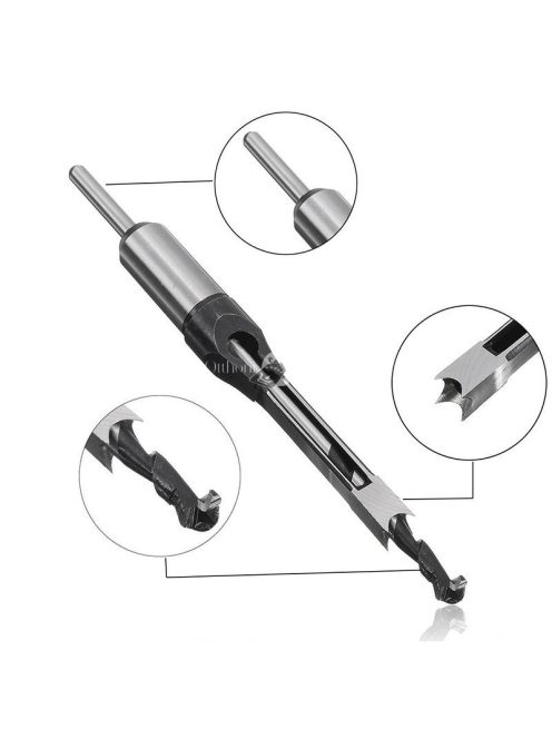 Négyzetes lyukfúró szár fa- és fémmegmunkáláshoz