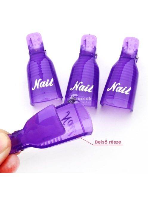 Rózsaszín Gél Lakk Leoldó Csipesz Körömápoláshoz