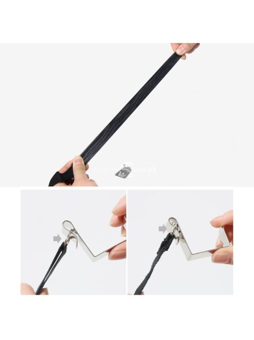 Ajtóra akasztható pántos táskarendező, Fekete színű szervező tárolóegység