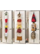 Ajtóra akasztható pántos táskarendező, Fekete színű szervező tárolóegység