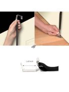 Ajtóra akasztható pántos táskarendező, Fekete színű szervező tárolóegység