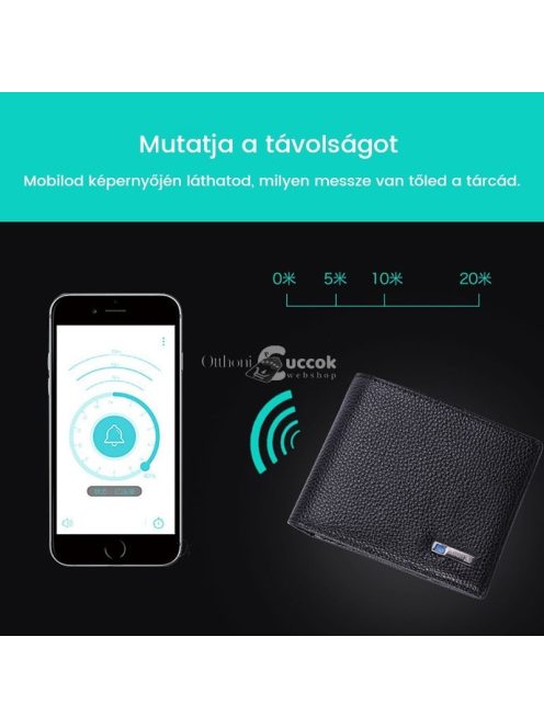 Elhagyhatatlan Bluetooth Okos Pénztárca Nyomkövető Funkcióval